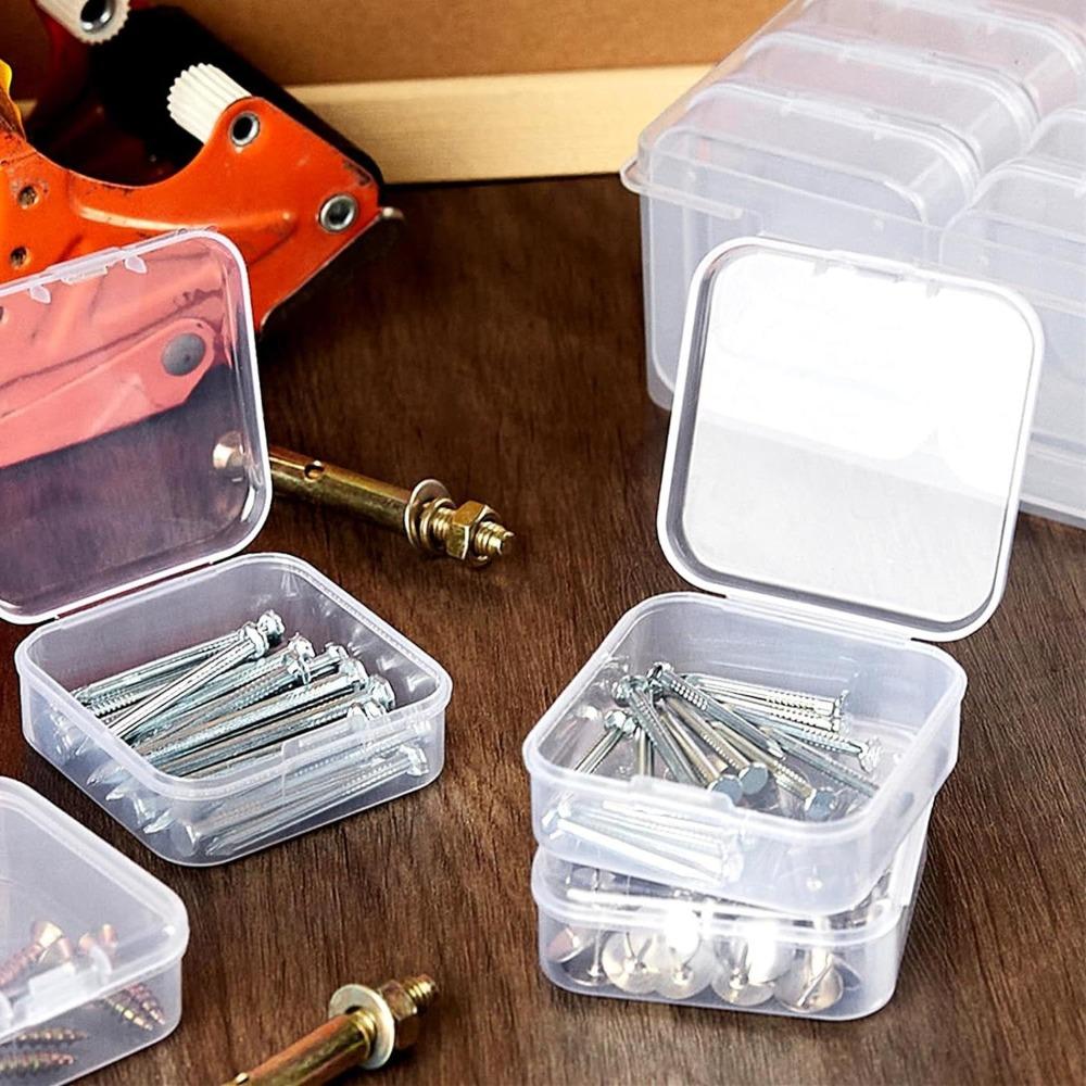 Plastic Transparent Storage Box DIY Earrings Storage Case Jewelry Storage Accessories