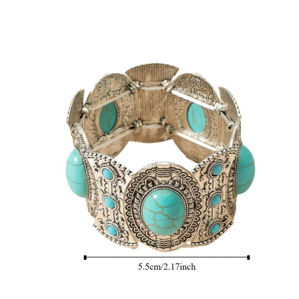 Бирюзовый браслет в стиле вестерн-кантри, этнические браслеты в стиле бохо, украшения