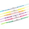 6 Colors Highlighter Pens Dual Tips Broad Chisel and Fine Tip Highlighter Markers Pen for Adults Students Children
