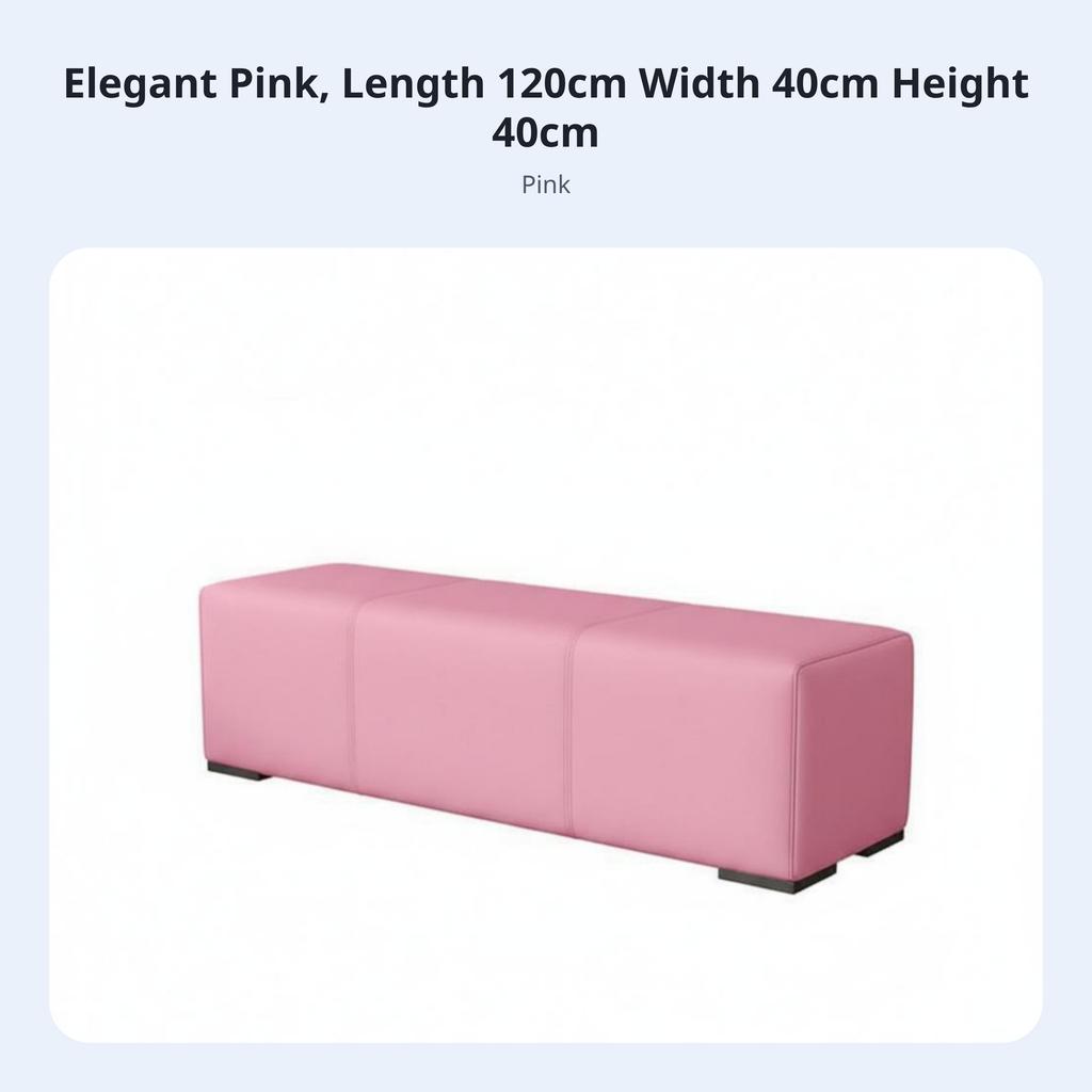 Backless Ottoman Bench Soft Seating Upholstered End-of-Bed Bench Versatile Versatile Design for Families, Rest Area, Bedroom
