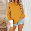 Women Autumn Winter Tops Women's Long Sleeve Sweatshirt Casual Crewneck Loose Fit Pollover Fleece Tops