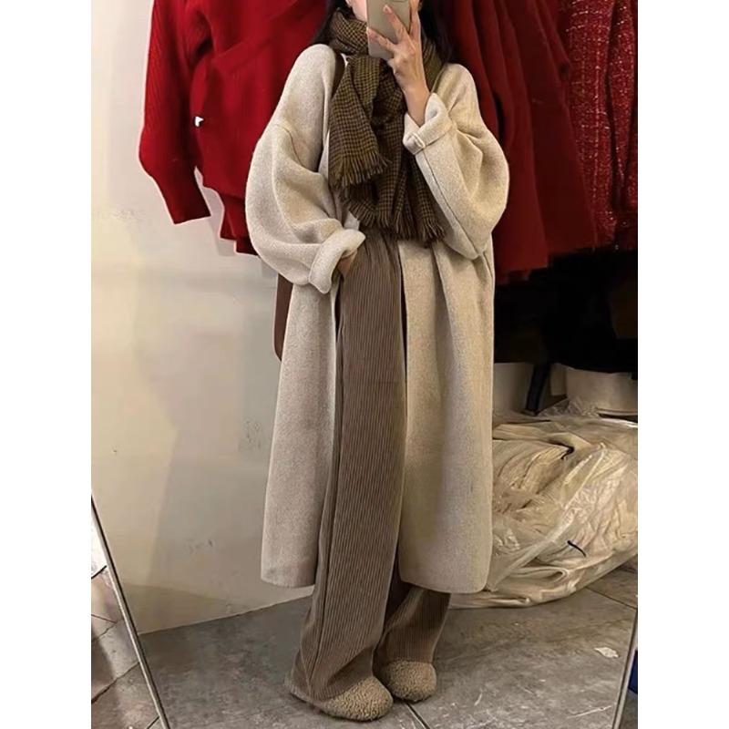 Осенне-зимний женский свитер, длинный свитер премиум-класса Sense, свободный дизайн, нишевая ветровка для ленивых, кардиган, куртка, топы