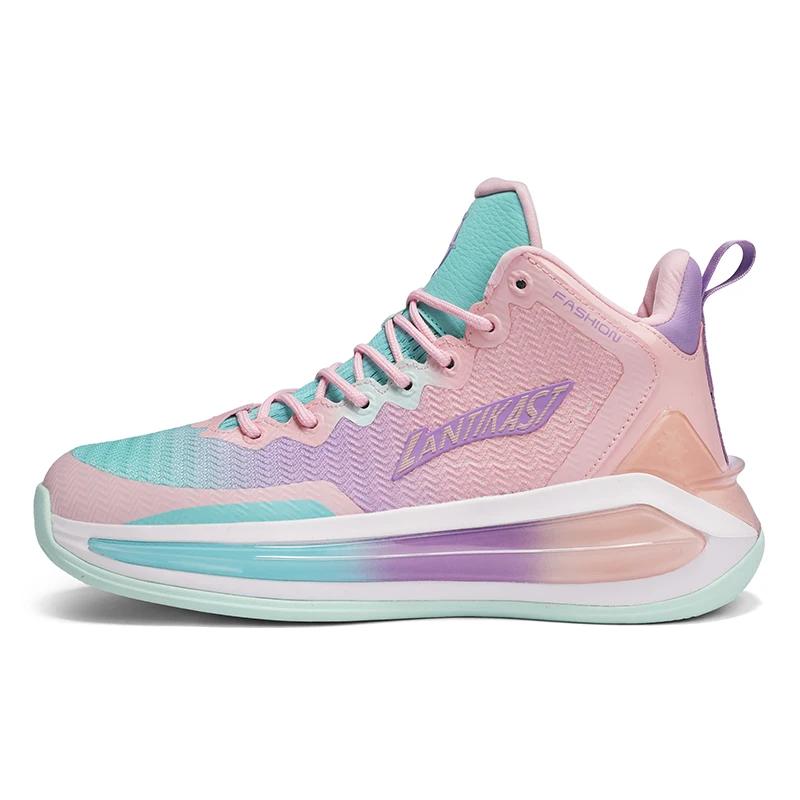 Мужские дышащие баскетбольные кроссовки Женские легкие спортивные кроссовки Нескользящие Оригинальные износостойкие тренировочные баскетбольные ботинки