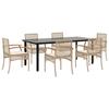 VidaXL Ensemble à Manger de Jardin avec Coussins 7 pcs, Table et Chaise de Terrasse, Meubles de Patio, Mobilier d'Extérieur, 3213636