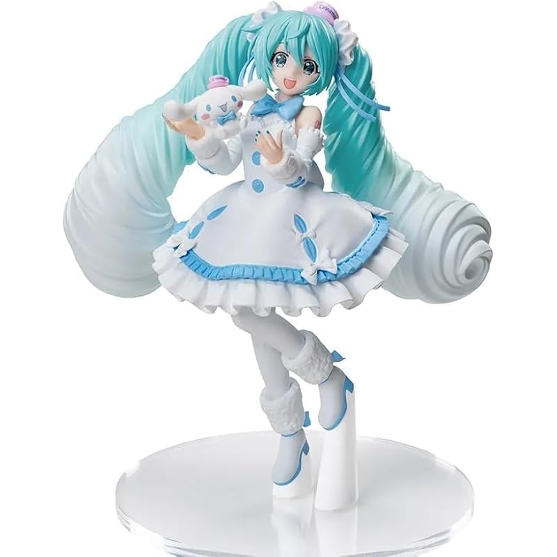 Серия Hatsune' Miku Luminasta Hatsune' Miku x Cinnamo*Roll Белая версия платья фигурка 1 тип в общем официальном размере Примерно 19 см