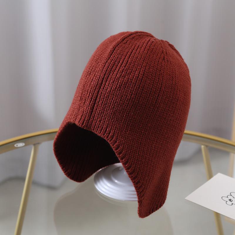 Осень и Зима Детская Корейская Однотонная Вязаная Шапка Детская Женская Ins Универсальная Тонкая Ветрозащитная Модная Детская Шапка Мужская