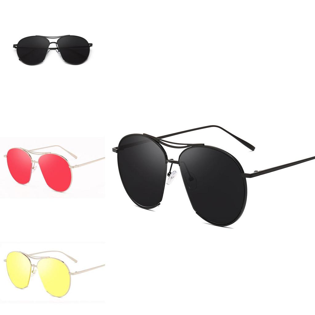 High-quality Womens Large Aviator Sunglasses With Sleek Metal Frame And Mirror Lens