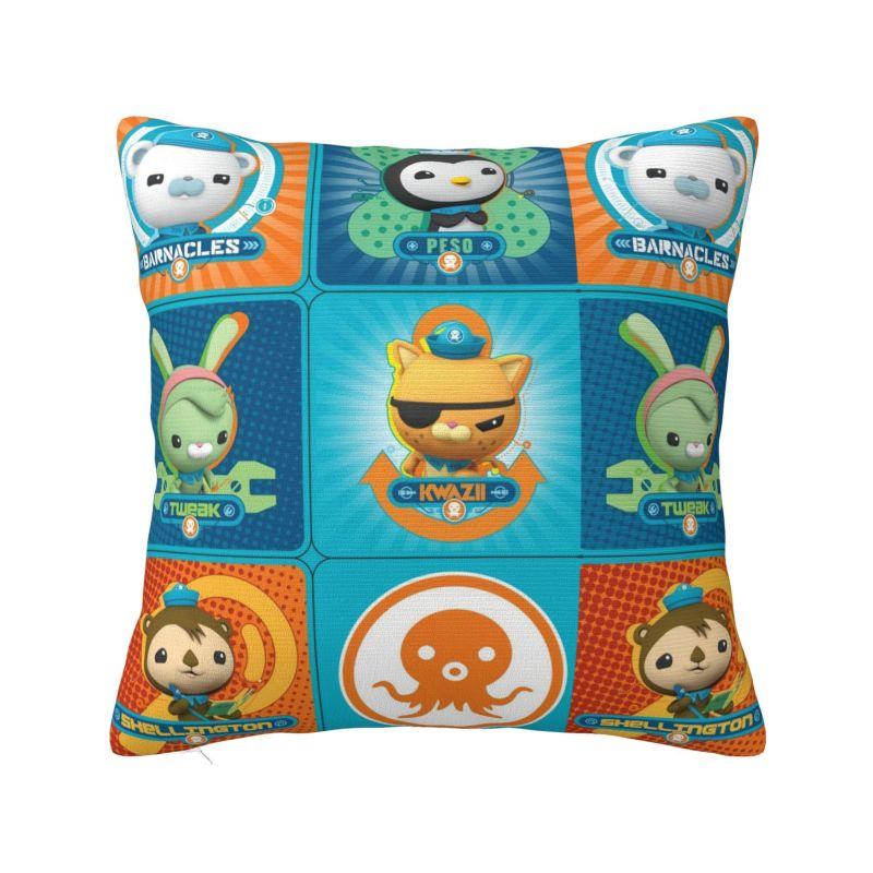 Индивидуальные чехлы на подушки для детей Disney Octonauts, аниме, милые мультяшные, мягкие, скандинавский декор для дома