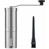 Dreampass Hand Grinder, Ceramic and Stainless Steel, Manual Coffee Grinder with Dedicated Brush Set (Silver) Bb407
