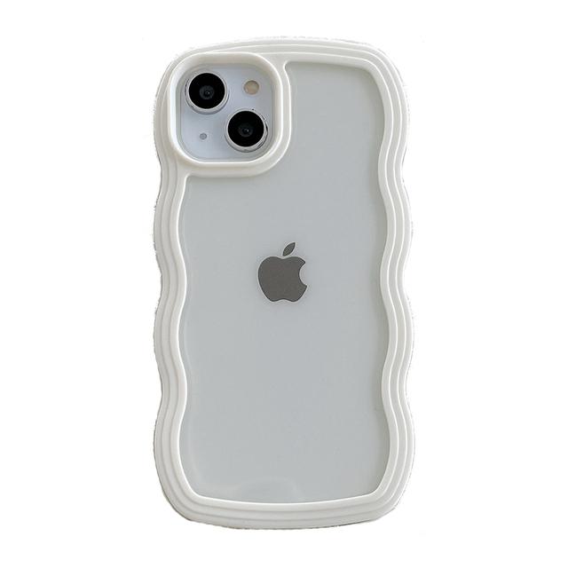 Милый прозрачный чехол-бампер с фигурной волной для Iphone 13 11 12 14 Plus Pro Max Xs Xr X противоударный прозрачный мягкий эстетический чехол Coque