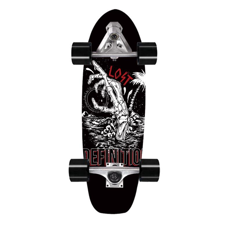 Скейтборд для сёрфинга на суше, мост, клен, имитация сёрфинга, лыжная тренировочная доска 76 см, сёрф-скейт на суше, доска для сёрфинга на суше