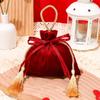 Chinese Drawstring Candy Bag Traditional Wedding Gift Bag Jewelry Organizer Flannel Gift Bag  Party