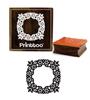 Printtoo Diary Cards Штамп Квадратный цветочный венок Деревянные резиновые штампы Scrap-booking-2 x 2