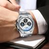 Chenxi Top Luxury Brand Auto Date Wristwatch Mens Sport Waterproof Multi Function Chronograph Stainless Steel Wristwatches