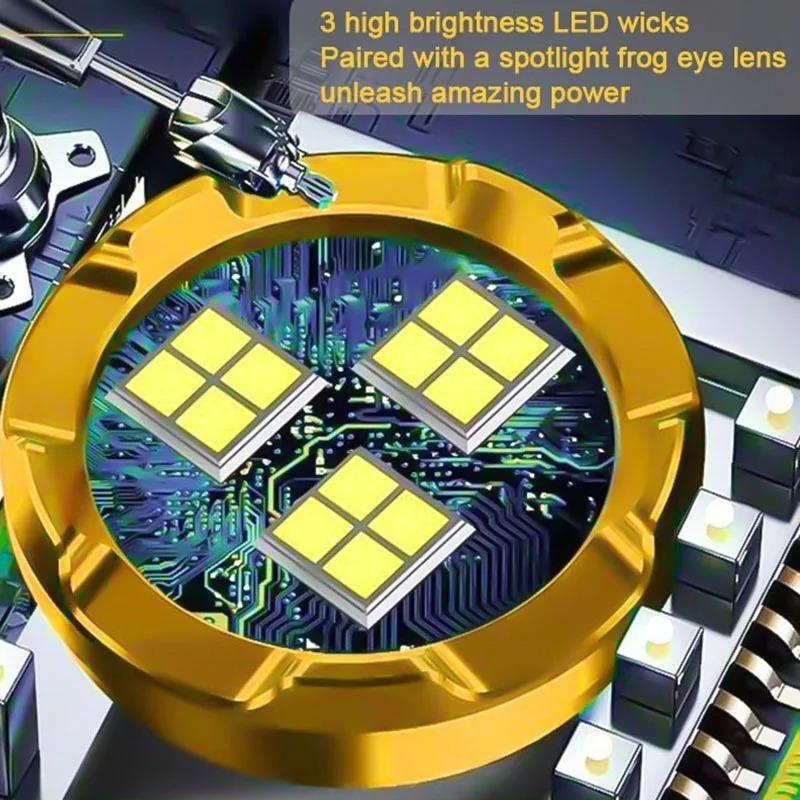 Светодиодный фонарик с ярким светом, перезаряжаемый, многофункциональный, для большой дальности, портативный, для улицы, для дома, мини-фонарик, свет с клипсой для кепки