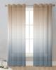 Brown Grey Gradient Sheer Curtains for Living Room Decoration Window Curtains for Kitchen Tulle Voile Organza Curtains