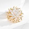 Luxury Ultra-Flash Crystal Snow Corsage Brooch Women'S High-End Luxury Pin Buckle Fashion Atmosphere Accessories Temperament