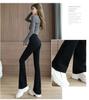 Winter Warm High-Waisted Flared Pants for Women, Plus Size, Straight Leg, Casual Suit for Spring and Autumn 2024