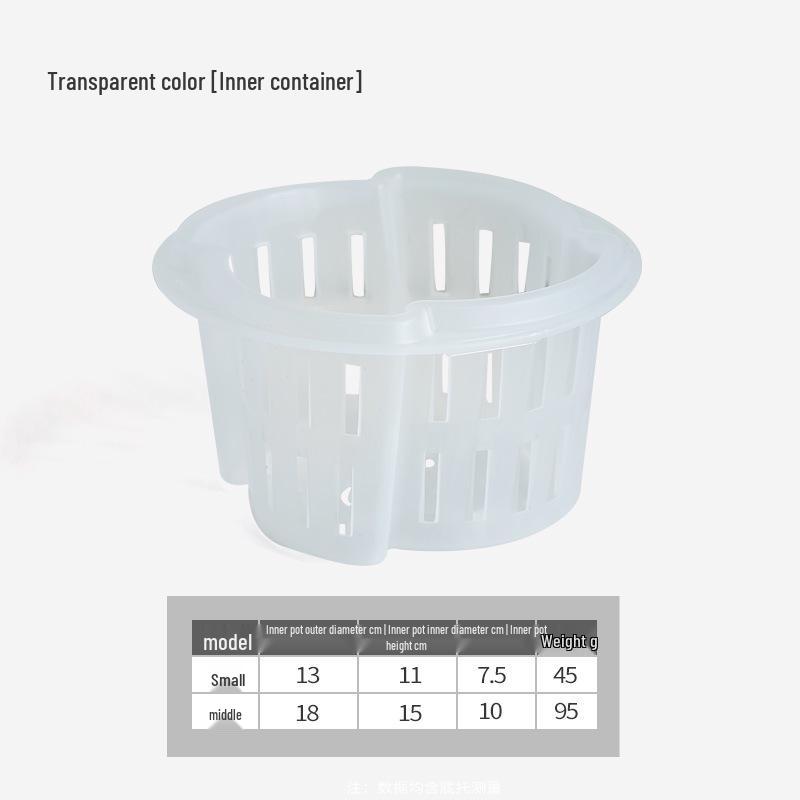 Transparent Self-Watering Round Plastic Succulent Pot