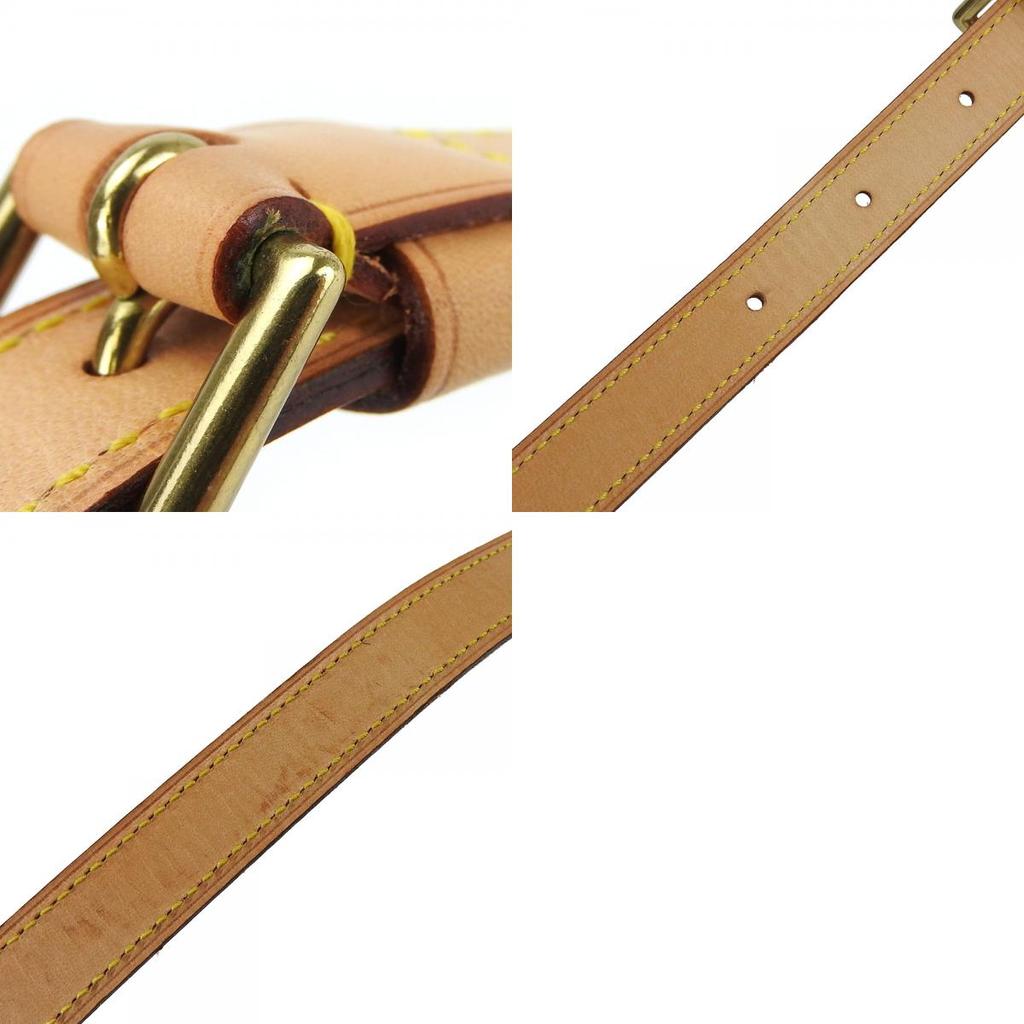 Used LOUIS VUITTON Shoulder Strap Nume Leather Beige Shoulder