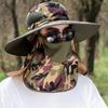 Рыболовная шляпа Солнцезащитная Большие Карнизы Маска для альпинизма и рыбалки Дышащая