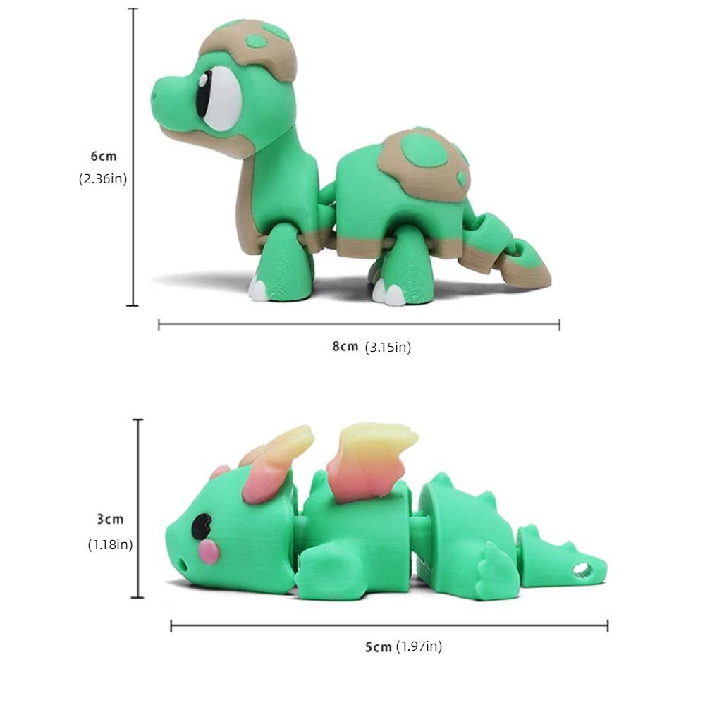 Joint Movable Simulation Dinosaur Model Swinging Pet 3D Printing Toys  Desktop Decor