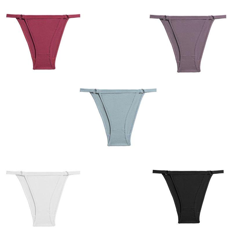 FINETOO Cotton Panty for Women Sexy Bikini Lingerie Low-Waist Plus Size Underwear M-2XL