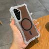 Прочный утолщенный противоударный магнитный лазерный чехол для Samsung S25 Ultra S24 S23 Plus, чехол-броня с поддержкой беспроводной зарядки