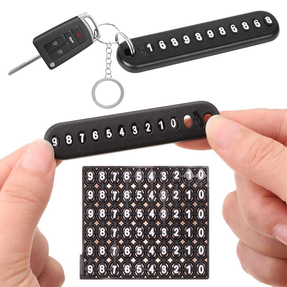 Key Ring Plate Key Chain Pendant Car DIY Anti-lost Keychain