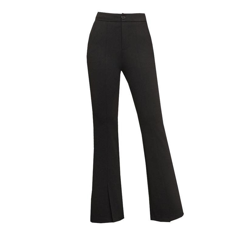 2026 Spring Bestseller Women's Slimming Black Split Flared Pants