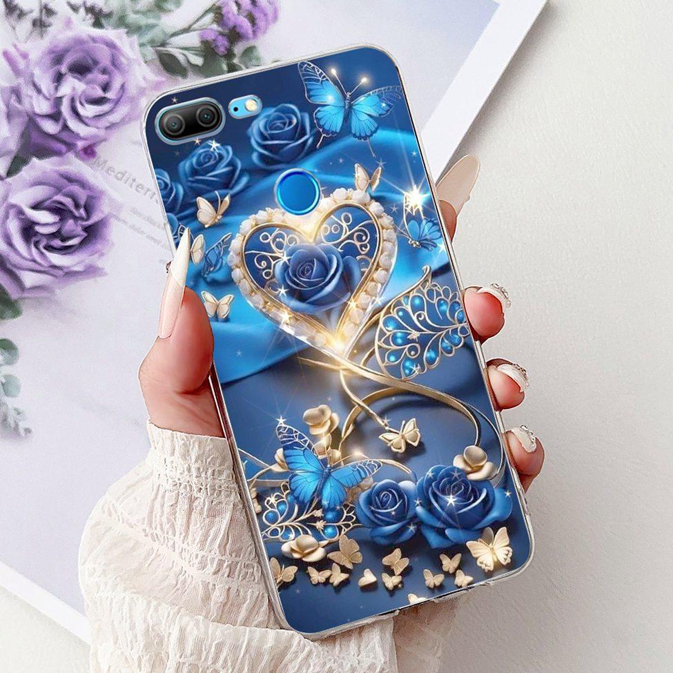 Clear For Honor 9 Lite Case Cute Cat Luxury Fashion Flowers Cool Boys Soft Bumper Cover For Honor 9Lite LLD-L21 Phone Case 5.65"