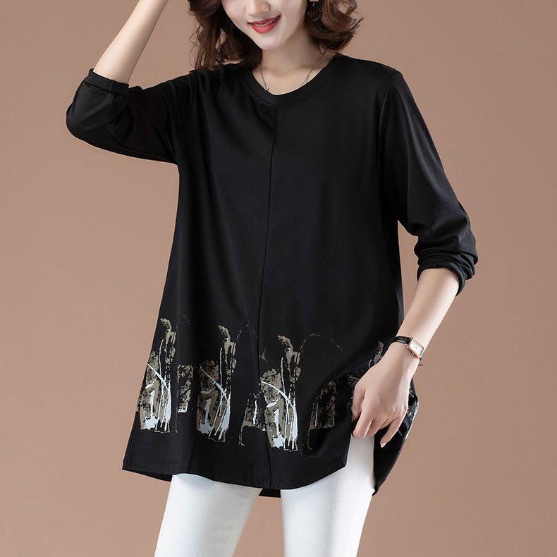 Весна и осень, мать среднего возраста, большие ярды в длинной секции свободных женских рубашек, затеняющая рубашка с низом живота, верхняя одежда для полных женщин