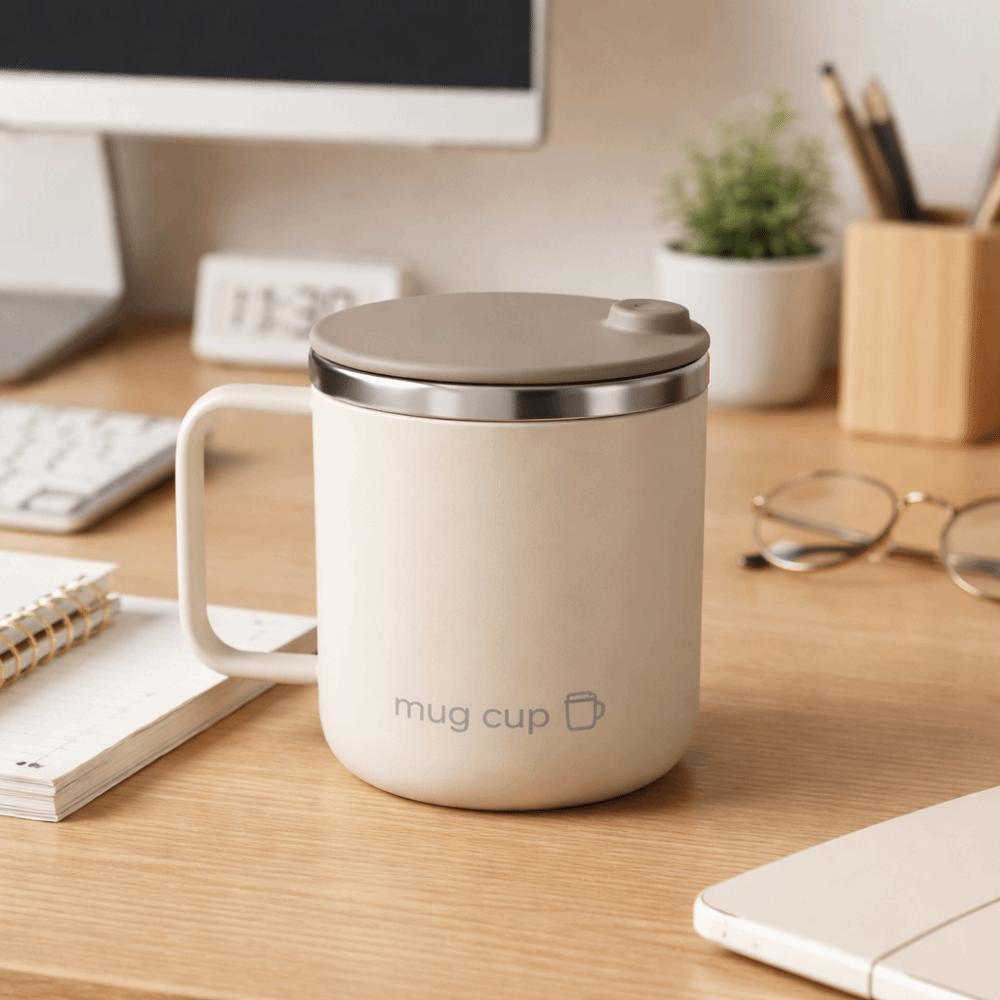 304 Stainless Steel Coffee Cup Sliding Cover Design Tumbler Household Drinking Cup  Student