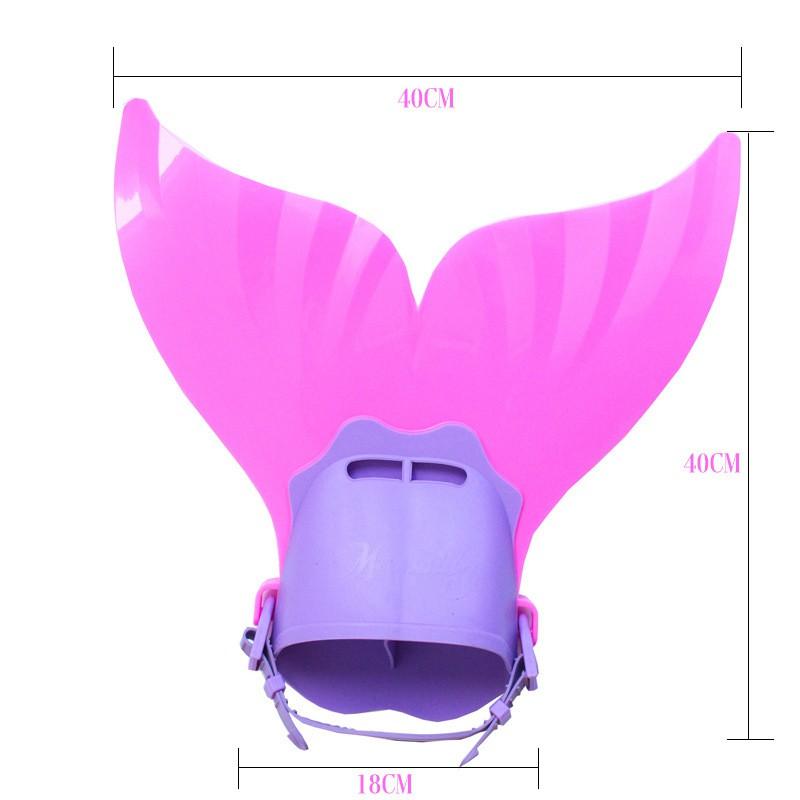 Kids Mermaid Tail Fins Swim Training Flippers One-Piece Whale Fin Children Swimming Practice