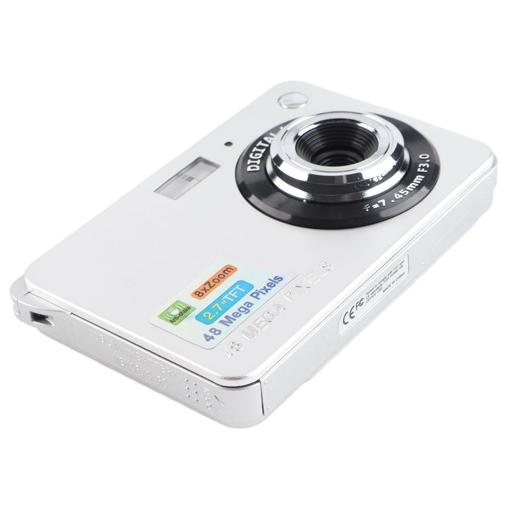 Digital Camera for Teens 48MP HD 2.7 Inch TFT Screen 8X Zoom Autofocus Anti Shake Pocket Compact Camera for Travel