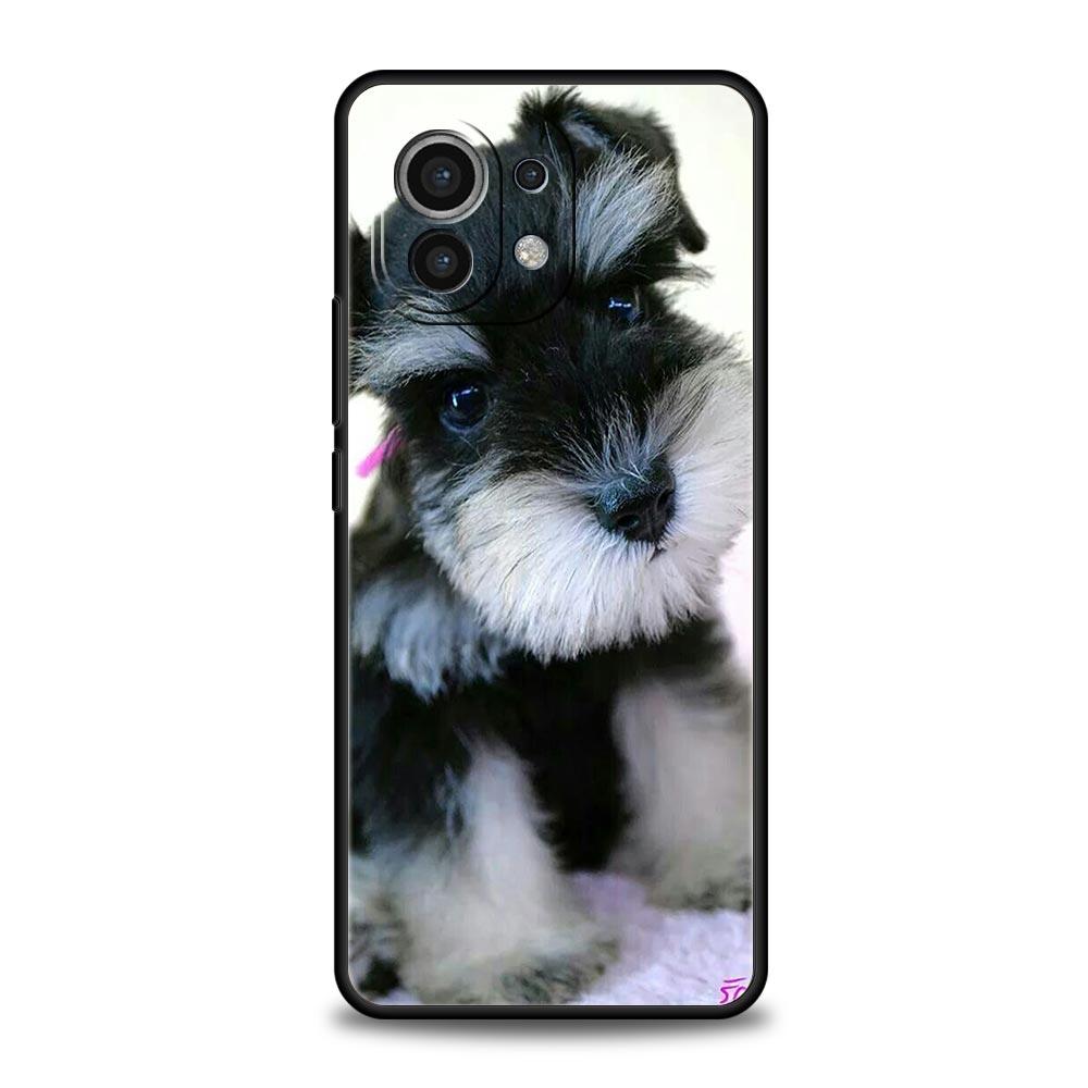 Чехол для телефона для Xiaomi Mi 15 14 14T 13T 12T Pro 12 13 11 Lite 5G 11T X6 X5 Pro Мягкий ТПУ чехол Мультяшная собака Шнауцер