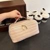 PU Leather Makeup Bag Simple Cosmetic Bag Large Capacity Travel Toiletry Bag Waterproof Skincare Holder Bag Makeup Storage Bag