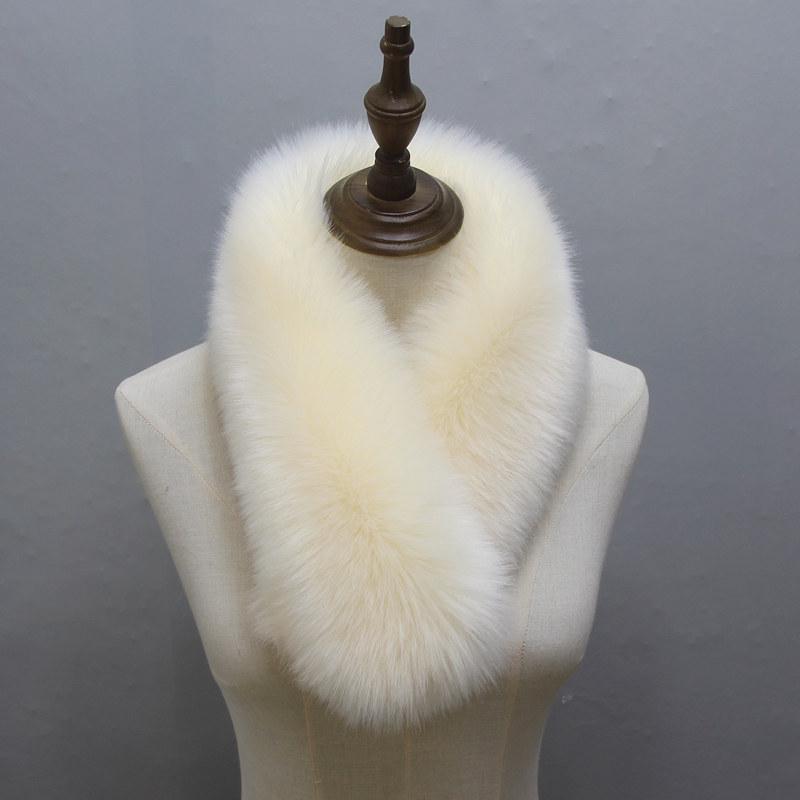 Женский теплый снуд-шарф из искусственного лисьего меха: Толстый галстучный воротник для осени и зимы