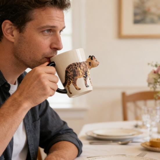 Water Cup 3D Animal Design Kids Ceramic Cup Children Role Play Coffee Mug Learning Through Play Cup Drinkware