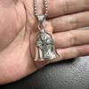 Счастливый колокольчик для мотоцикла Винтажный Панк-колокол кулон Ожерелье Байкерский Брелок Амулет для езды на мотоцикле Рок-вечеринка Ювелирные Аксессуары