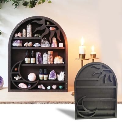DecorationCrystal Стеллаж для украшения дома Подставка для украшения дома Деревянная креативная хрустальная настенная полка