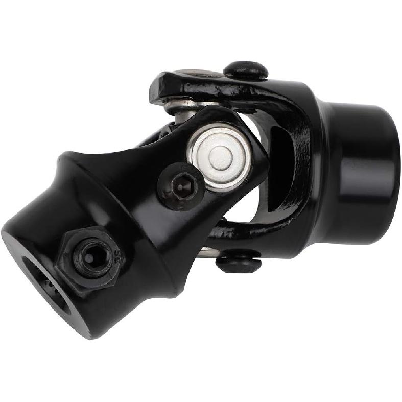 ECCPP 9/16-26 Spline X 3/4" Round Round Single Steering Joints Black Universal U-Joint Shaft 83mm
