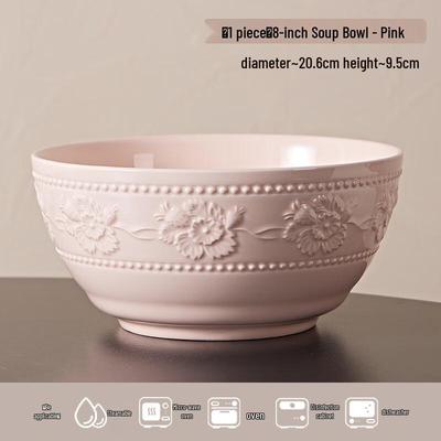 ZISIZ Рельефная суповая миска в стиле французского крема