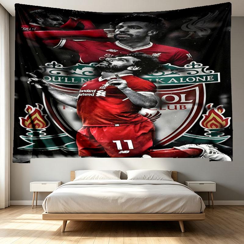 Liverpool F.C Print Tapestry - Portable Wall Decor Cloth, for Home, Dorm, Travel, Bedroom, Living Room - Ideal Birthday Housewarming Gift