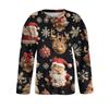 Women's Fashion Christmas Printed Long Sleeve Knitted Cardigan Button Down Jacket