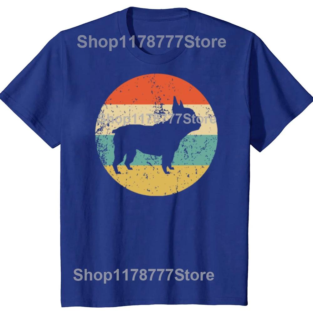 French Bulldog Shirt Retro French Bulldog MenS TShirt Dog Icon Design New Cool Short Sleeve Men Casual T Shirts Harajuku