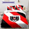 Austria National Football Team Logo Print 3‑piece Bedding Set, Duvet Cover+2 Pillowcases, Without Pillow Core or Comforter, Fan Home Decor