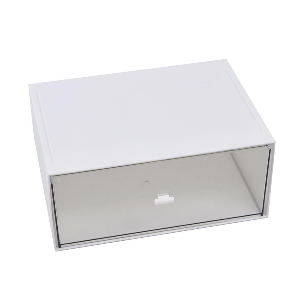 Органайзер для стола Прозрачный пластиковый Штабелируемый Ящик для хранения косметики с выдвижным ящиком для дома, офиса, рабочего стола