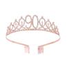Birthday Party Crown Headband Rhinestone Crown Hair Accessories First Year Number Birthday Cake Ornaments Alloy Headband