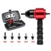 Low-Impact Torque Rivnut Gun Adapter 6-Piece Set Metric Alloy Steel Construction Compatible with Manual Electric Pneumatic Tools